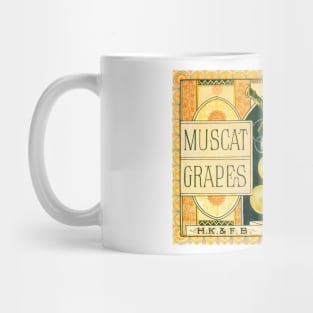 Vintage Muscat Grapes Thurber Fruit Crate Label Mug